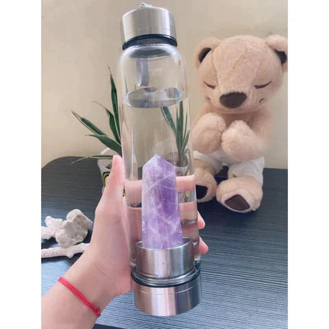 Amethyst Wand Energy Healing Water Bottle