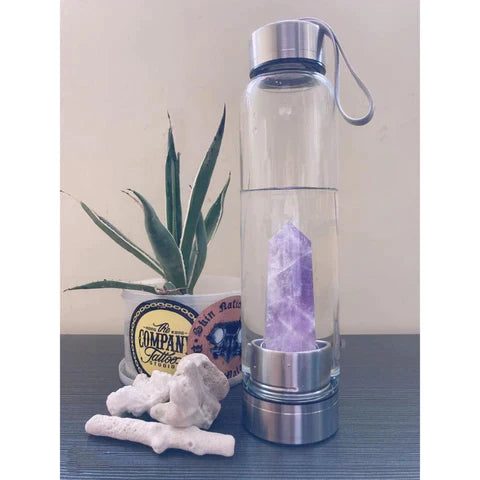 Amethyst Wand Energy Healing Water Bottle
